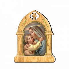 Támasztható faplakett (Mária kis Jézussal)