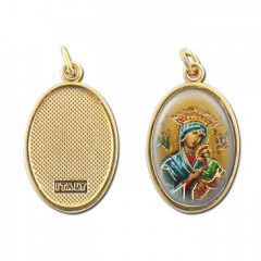 Aranyozott egyoldalas medál (Mária kis Jézussal - ikon)
