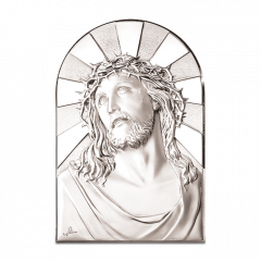 Icone ad Arco - ezüstözött plakett (Krisztus király)