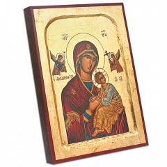 Ikon fatáblán (Mária kis Jézussal)