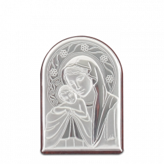 Placche ad Arco - ezüstözött plakett (Mária kis Jézussal)