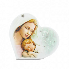 Exkluzív szív alakú plakett (Mária kis Jézussal)