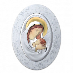 Exkluzív murano-i üveg plakett - fali (Mária kis Jézussal)