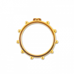 Fém rózsafüzérgyűrű (aranyozott)