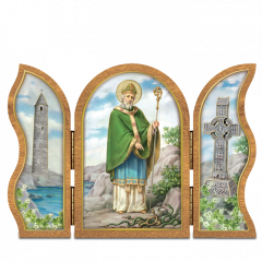 Szárnyas faplakett - nagy (Szent Patrik)