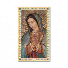 Szentkép aranyozott kerettel (Guadalupe-i Mária)