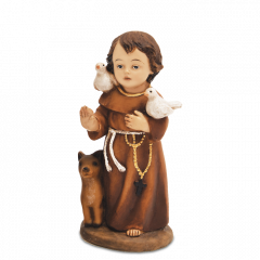 Műgyanta szobor - gyermek (Szent Ferenc)